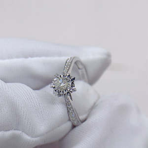 Nouvelle Bague Tendance pour Femme en Argent Sterling 925, Motif Étoile, Taille Brillant, Zirconium Diamant, pour Mariage et Fiançailles, Cadeau Éternité Fleur - Product Image 6