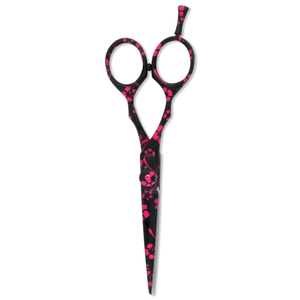 2026 Flower Paper Coated Hair Cutting Barber Scissors 5.5 Adjustable Finger Rest Stainless Steel Salon Scissors - Product Image 6