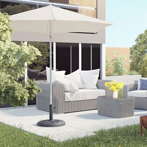 Base per Ombrellone da Patio in Bronzo per Palo da 1.5" e 1.89", Rotonda in Resina con Motivo Floreale a Rosa - Product Image 2