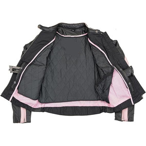 Chaqueta de Motociclista Casual de Cuero Negro Premium para Mujer SAMROZ SPORTS - Product Image 2