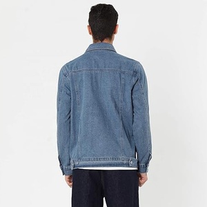 Veste en jean d'hiver pour homme, boutonnée sur le devant, 100% coton, coupe-vent, respirante, vêtements de travail décontractés, logo personnalisé OEM - Product Image 4