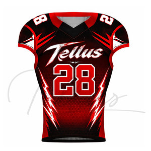 เสื้อฟุตบอลอเมริกันคุณภาพสูงแบบยูนิเซ็กซ์ เนื้อผ้าระบายอากาศได้ดี ไซส์ใหญ่ พิมพ์ลาย แขนสั้น ปรับแต่งได้ ขายส่ง - Product Image 1