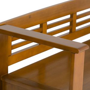 Adams Light Avalon marrone portaoggetti da banco con costruzione in legno resistente e comodi posti a sedere - Product Image 3