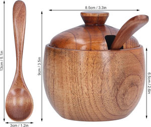 Cuillère en bois massif naturel de haute qualité, écologique, à long manche, pour la cuisine, la cuisson, le mélange et le service. - Product Image 4