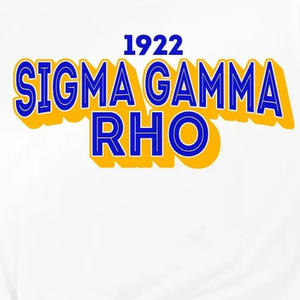 T-shirt personnalisé 1922 Sigma Gamma Rho blanc pour femme, motif sororité grecque, SGRho, manches courtes, col rond, vêtement décontracté en coton - Product Image 2