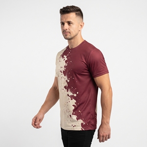Vente en gros de maillots de sport personnalisés pour hommes, t-shirts en sublimation, coton et polyester, deux tons, vêtements d'entraînement sportif pour la salle de sport, la remise en forme et les activités sportives - Product Image 3