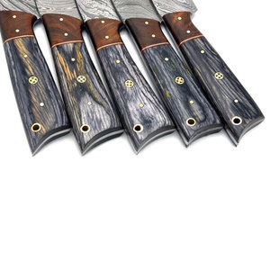 Ensemble de couteaux de cuisine de luxe à motif Damas, collection de couteaux de chef haut de gamme avec manche confortable pour les tâches culinaires - Product Image 6