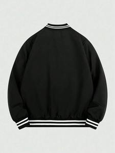 Blouson universitaire personnalisé pour homme avec logo, col montant, haute qualité, écologique, coupe-vent, décontracté, hiver automne 2025, respirant - Product Image 2