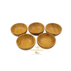 Bols ronds en bambou naturel, écologiques, réutilisables, compatibles micro-ondes, style classique, pour fêtes, contenants pour riz et gâteaux - Product Image 6