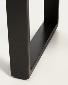 Banco de Comedor Moderno de Madera Maciza con Patas de Metal Negro, Banco Industrial Minimalista para Comedor, Cafetería y Restaurante - Product Image 5