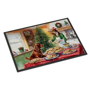 Irish Setter Christmas Cookies <b>Doormat</b> Non-Slip <b>Washable</b> Low Pile 18H X 27W Indoor and Outdoor Entryway Rug - Product Image 1