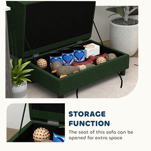 Divano Letto Verde per Animali Domestici con Vano Contenitore per Gatti e Cani di Piccola Taglia - Cucce e Mobili per Animali - Product Image 4