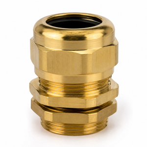 Prensaestopas de latón de rosca métrica premium para gestión de cables eléctricos industriales - Product Image 1
