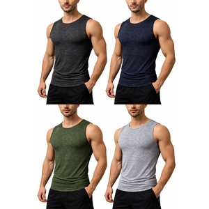 Nouveaux débardeurs pour hommes en coton tri-mélange de qualité supérieure, respirants, personnalisables, design tendance, style streetwear - Product Image 4