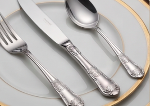 Elegant Victorian Embossed <b>Mirror</b> Fork Spoon Set With Ornate Handle Design Dishwasher Safe For Wedding Use Hotel And Restaurant - Product Image 3