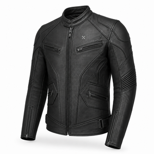 Blouson de moto en cuir de performance pour le tourisme |   Noir Charbon Rouge |   Fabricant OEM ODM |   Qualité de conception haut de gamme |   Vêtements de course - Product Image 2
