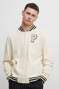 Chaqueta Universitaria de Béisbol para Hombre con Mangas de Cuero y Logotipo Personalizado, Bordado, para Parejas, Chaqueta Varsity Blanca - Product Image 2