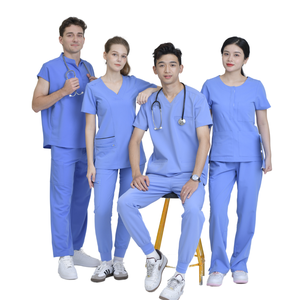 Venta al por mayor de algodón PE Spandex uniforme médico enfermera antiarrugas para mujeres-FMF fabricación de ropa verificada-OEM/ODM - Product Image 3