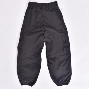 Men's Black Waterproof Cargo <b>Pants</b> with Elastic Waist Drawstring Fleece Lining and Multiple Pockets - Product Image 1