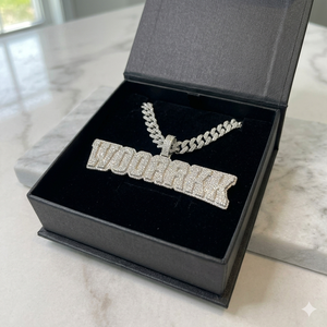 925 <b>Silver</b> Rhodium Plated Rapper's Custom Letter <b>Initial</b> Name Lab grown Diamond Iced Bling Hip hop Party Jewelry Big <b>Pendants</b> - Product Image 5