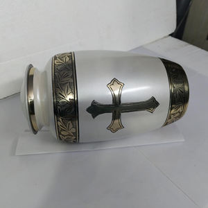 Urna de cremación Golden Cross para cenizas humanas, urna de cremación conmemorativa funeraria - Product Image 3