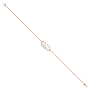 Interlocking Round Loop Diamond Accent <b>Bangle</b> <b>Bracelet</b> - Product Image 3