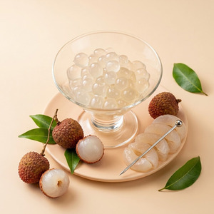 Perles de boba éclatantes au litchi en gros de Taïwan 3,4 kg – Billes de jus fruitées pour garniture de bubble tea et milk tea – Fournitures pour magasins - Product Image 3