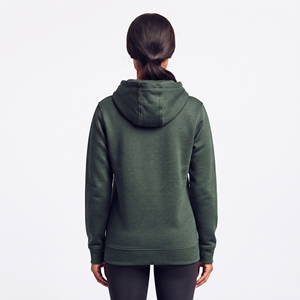 Sudadera con capucha para mujer 2026, verde, de forro polar y mezcla de algodón, manga larga, transpirable, lisa, para invierno - Product Image 2
