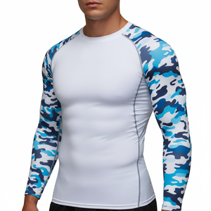 Custom Sublimation Printed UV Protection Compression Shirt Surfing Bjj MMA Spandex Rash Guard Adult Kids Jiu Jitsu Rashguard - Product Image 1