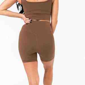 Ensemble de yoga 3 pièces OEM sans couture extensible et compressif pour femme : soutien-gorge de sport, veste zippée et leggings push-up pour la gym - Product Image 3