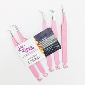 Nouveau style pince à épiler vison durable en acier inoxydable fond coeur extension de cils pince à épiler pointe pointue avec logo personnalisé offre - Product Image 5