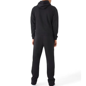 Conjunto de chándal de invierno para hombre con capucha, personalizado, estilo vintage, de dos piezas, con sudadera y pantalón de chándal, de algodón con efecto lavado ácido y forro polar, con pedrería - Product Image 5