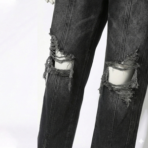 Pantalones Cargo Vaqueros de Lona para Mujer, a la Moda, de Venta Caliente, Ajustados, Resistentes al Viento, Lavado Medio, Transpirables, Casuales, Estilo Urbano, para Invierno - Product Image 3