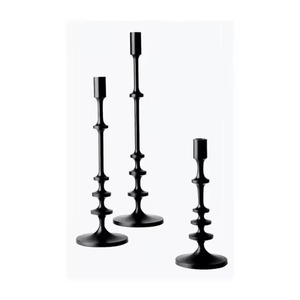 Nouveau Bougeoir en Métal Noir Lisse Fait Main, Idéal pour la Saint-Valentin et la Décoration de Table à Domicile - Vente Flash - Product Image 6