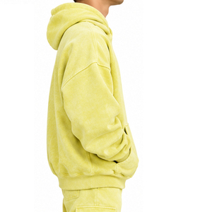 Sweat-shirts surdimensionnés 450 GSM effet délavé, toucher doux, coupe décontractée, fabrication sur mesure pour hommes et femmes, pour un usage quotidien décontracté. - Product Image 2