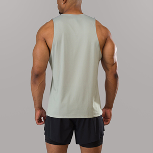 <b>Slime</b> fit yoga 3/4> Gym Fitness Men's Clothing Tank tops Sleeveless 100% Polyester Summer Casual Wear Men's Tank Top - Product Image 5