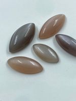 Pierre de lune naturelle rare de couleurs mélangées, cristal brut, 22,20 carats, qualité supérieure, taille marquise pour la fabrication de bijoux