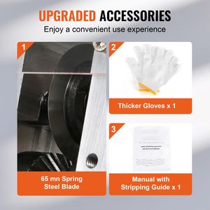 Lightweight Aluminum Hand-Operated <b>Wire</b> <b>Stripper</b> 0.06-1.5 Cable Removal Tool Drill Attachment Option Clear Wiring Accessories - Product Image 1