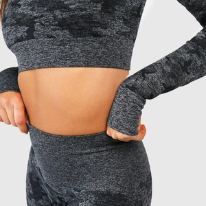 Ensemble de yoga tendance à prix abordable, vente en gros, ensemble de yoga sans couture pour femmes, ensemble de fitness pour l'entraînement - Product Image 4