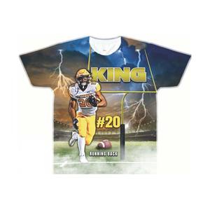 T-shirts pour hommes personnalisés de haute qualité, à séchage rapide, respirants, col rond, mélange polyester/coton, impression numérique vierge, logo sur le devant, coupe classique - Product Image 4