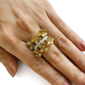 Romantic Flower Shape Crystal <b>Cuff</b> <b>Earrings</b> Gold Plated Women Party Jewelry Alloy Rhinestone - Product Image 4