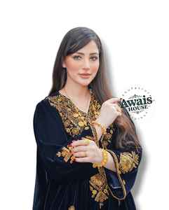 ชุดเดรสยาว 2 ชิ้น แบรนด์ AWAIS HOUSE สำหรับผู้หญิงมุสลิม ดีไซน์เรียบหรู ผ้ากำมะหยี่ประดับลูกปัด ทรงเอไลน์ เหมาะสำหรับงานกลางคืน/งานทางการ ขายส่ง - Product Image 6