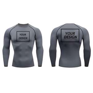 เสื้อรัดรูปแขนยาวพิมพ์ลายแบบซับลิเมชั่นสำหรับผู้ชายสำหรับการฝึกซ้อม MMA และการฝึกซ้อมในยิม - Product Image 2