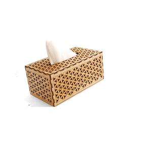 Caja de pañuelos de madera impresa para el hogar, la oficina y el coche, dispensador de servilletas artesanal para un accesorio decorativo estético para el hogar. - Product Image 2