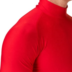 เสื้อคอมเพรสชั่นแขนยาวสีแดงสำหรับผู้ชาย ทรงเข้ารูป คอเต่า ชั้นในสำหรับออกกำลังกาย - Product Image 6