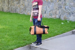 Bolsa de Viaje de Cuero Vacuno Genuino, Estilo Vintage, Ligera, Portátil, con Cierre, Gran Capacidad - Product Image 3