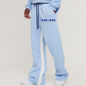 Pantalones Deportivos Anchos de Color Azul Acero para Mujer, OEM ODM, Cintura Elástica con Cordón, Corte Holgado, Estilo Hip Hop, Ropa Urbana, Casual y a la Moda - Product Image 4