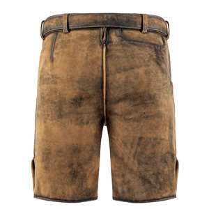 Shorts en cuir pour motards, fabrication haut de gamme, cuir véritable, construction durable, vêtements décontractés pour l'extérieur - Product Image 1