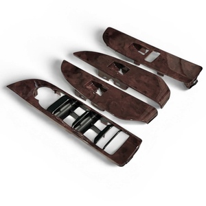 Juego de 4 Cubiertas Decorativas para el Panel de Interruptores de Ventanas, para GMC Yukon Denali, Chevrolet Tahoe y Suburban 2010-2014, Reemplazo OEM, Color Madera - Product Image 3