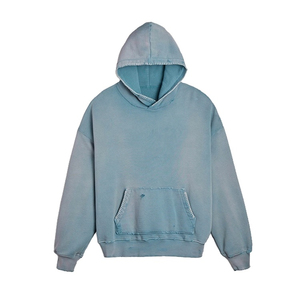 Sweat-shirts d'hiver pour hommes, surdimensionnés, couleur unie, écologiques, personnalisés avec impression OEM, vente en gros - Product Image 5